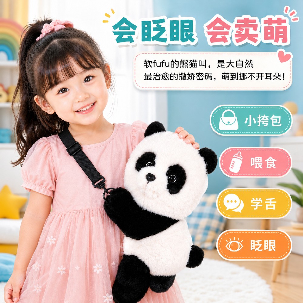 毛绒熊猫小七